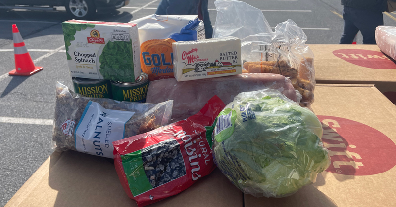 Items from the Feb. 15 mobile food pantry included fresh produce, dairy, meat, frozen vegetables and more. Items from the Feb. 15 mobile food pantry included fresh produce, dairy, meat, frozen vegetables and more.