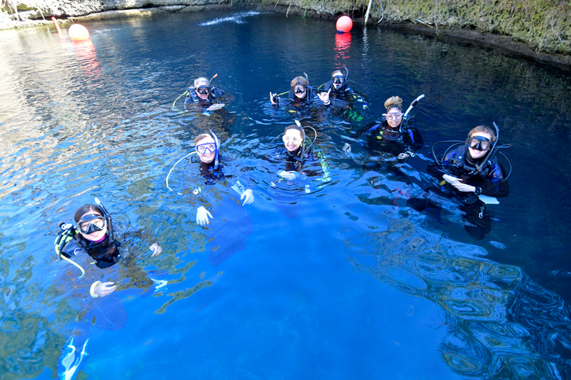 Students from the Black Girls Dive Foundation joined the UD students during the 2023 Winter Session to dive with and learn from the UD students who were getting scuba certified.