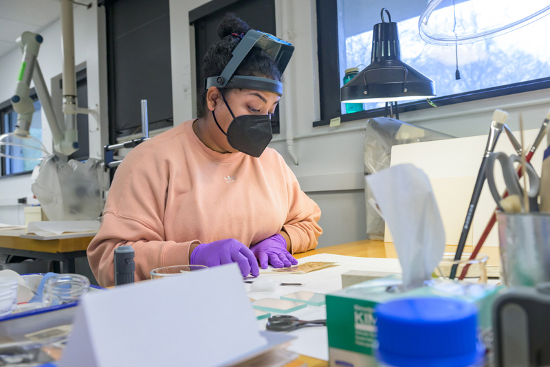 Graduate student Brittany Murray became so enthralled with the Talladega project that she is now minoring in photography conservation. Graduate student Brittany Murray became so enthralled with the Talladega project that she is now minoring in photography conservation.