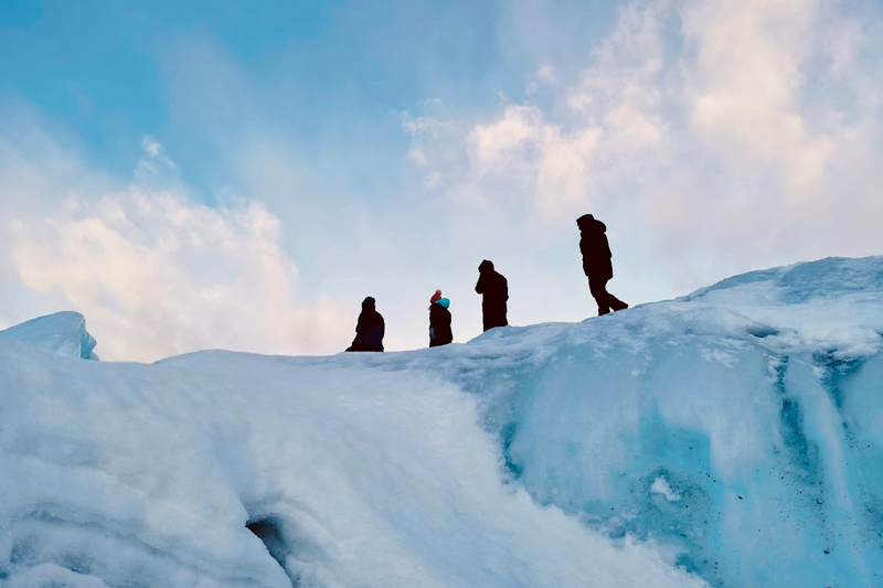 Jiuqin Wei, a doctoral student from China studying economics, traveled to Alaska during a winter break with friends. He has traveled extensively throughout the U.S. and said he enjoys the many life lessons he gained from his travels.