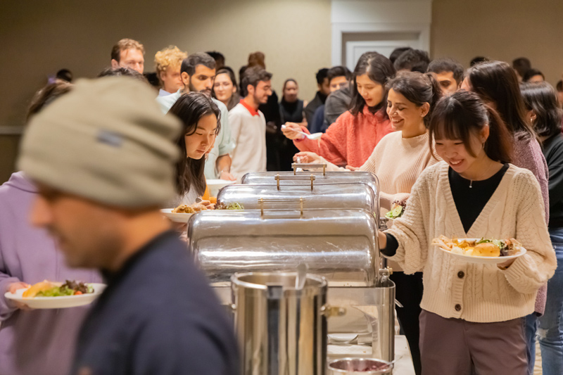 More than 350 international students, scholars and their family members enjoyed a traditional Thanksgiving meal this November at a special event hosted by the Center for Global Programs and Services.