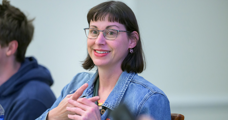 Lindsay Hoffman, associate professor of communication at the University of Delaware, is studying whether the national “College Debates and Discourse” program designed to facilitate respectful interactions makes any difference in what students think about controversial issues.