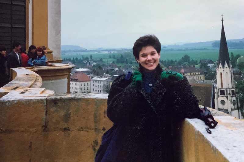 Lisa Chieffo visited the Melk Abbey in Austria during her spring 1987 study abroad program in Vienna. Lisa Chieffo visited the Melk Abbey in Austria during her spring 1987 study abroad program in Vienna.