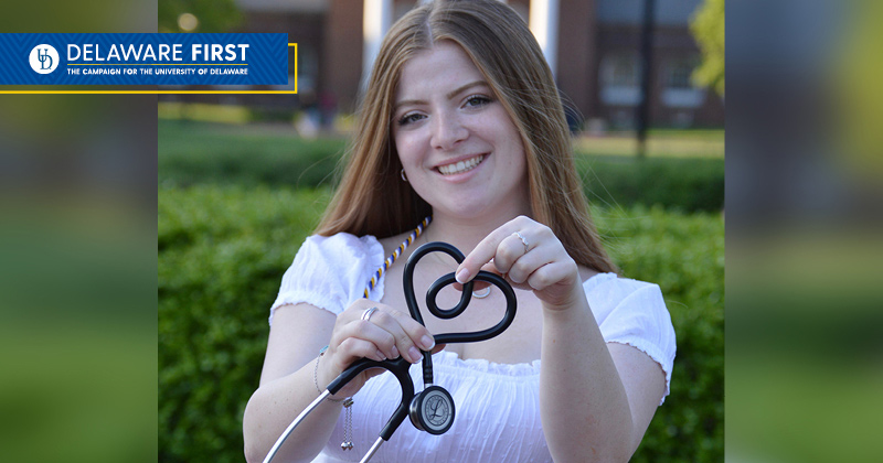 Lauren Lynch received the Alfred I. duPont Nursing Scholars Fund award to help pursue her education at UD. 