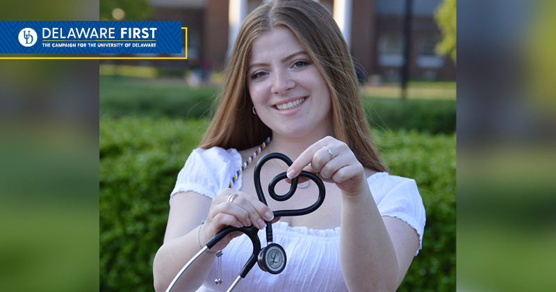 Lauren Lynch received the Alfred I. duPont Nursing Scholars Fund award to help pursue her education at UD. Lauren Lynch received the Alfred I. duPont Nursing Scholars Fund award to help pursue her education at UD.