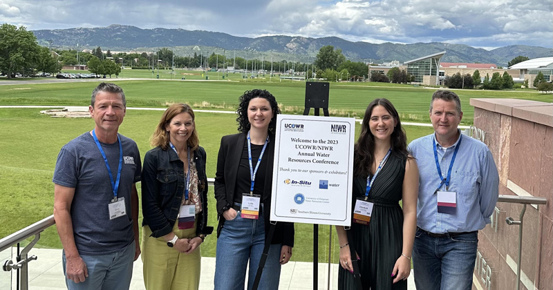 UD Water Resources Center staff at the UCOWR/NIWR Annual Conference on June 14, 2023, at Colorado State University in Fort Collins, Colorado UD Water Resources Center staff at the UCOWR/NIWR Annual Conference on June 14, 2023, at Colorado State University in Fort Collins, Colorado
