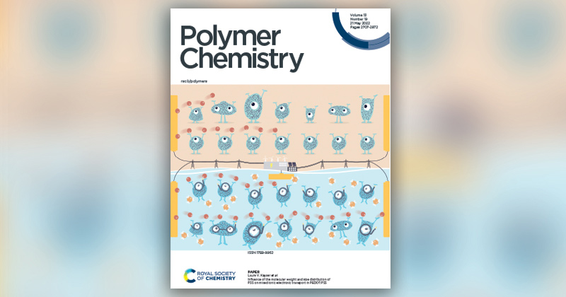 Researchers in Laure Kayser’s lab recently published a paper in Polymer Chemistry (featured on the May 21st 2022 cover) where they determined the role of different chemical properties in PEDOT:PSS and how they can be changed to make the material more efficient in bioelectronic devices. Researchers in Laure Kayser’s lab recently published a paper in Polymer Chemistry (featured on the May 21st 2022 cover) where they determined the role of different chemical properties in PEDOT:PSS and how they can be changed to make the material more efficient in bioelectronic devices.
