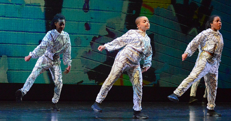 From left to right, Kennedy Davis, Ikira Peace and Amber Rance performed in “Suite Blackness.” From left to right, Kennedy Davis, Ikira Peace and Amber Rance performed in “Suite Blackness.”