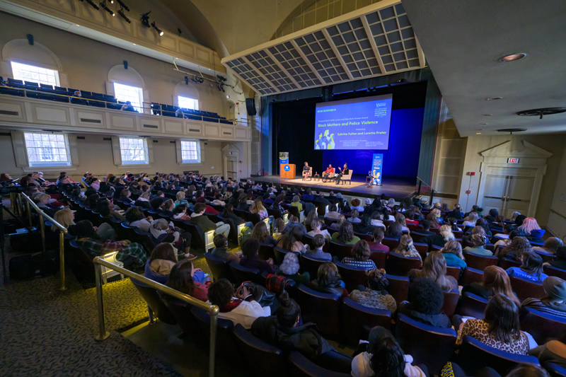 UD’s Mitchell Hall was filled for the inaugural Ida B. Wells Lecture and Mary Ruth Warner Award event, titled “Black Mothers and Police Violence.”