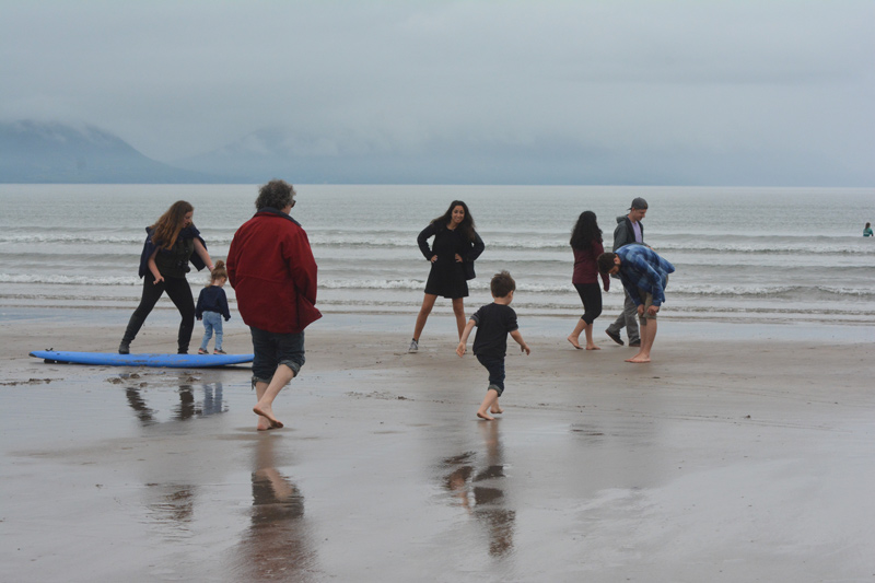 Professor Montaño and UD students take a study break to visit an Irish beach. Professor Montaño and UD students take a study break to visit an Irish beach.