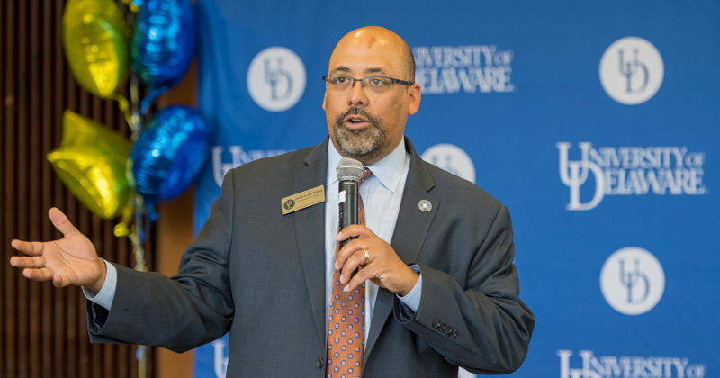 José-Luis Riera, UD vice president of student life, envisions the Graduate Student Lounge as a great location for students of varying programs to convene and talk shop, as well as take a respite from the rigors of graduate education. José-Luis Riera, UD vice president of student life, envisions the Graduate Student Lounge as a great location for students of varying programs to convene and talk shop, as well as take a respite from the rigors of graduate education.