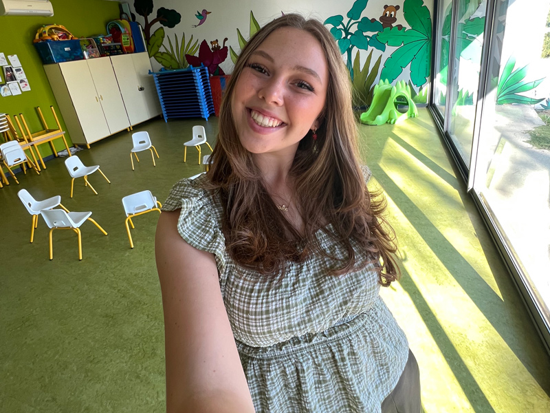 Brooke Meadowcroft, a senior French education and political science double major, has taught French to high school students in Delaware and also taught English to elementary school students while studying abroad in Aix-en-Provence, France, last semester.