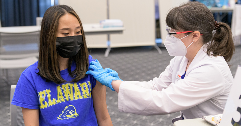Vaccine shot delivered Vaccine shot delivered