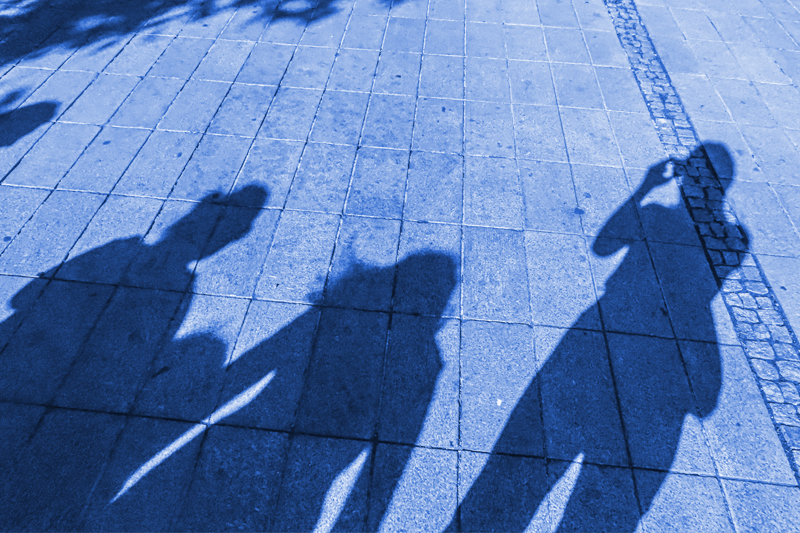 A cyanotype image taken by workshop participant Tatiana Petrova