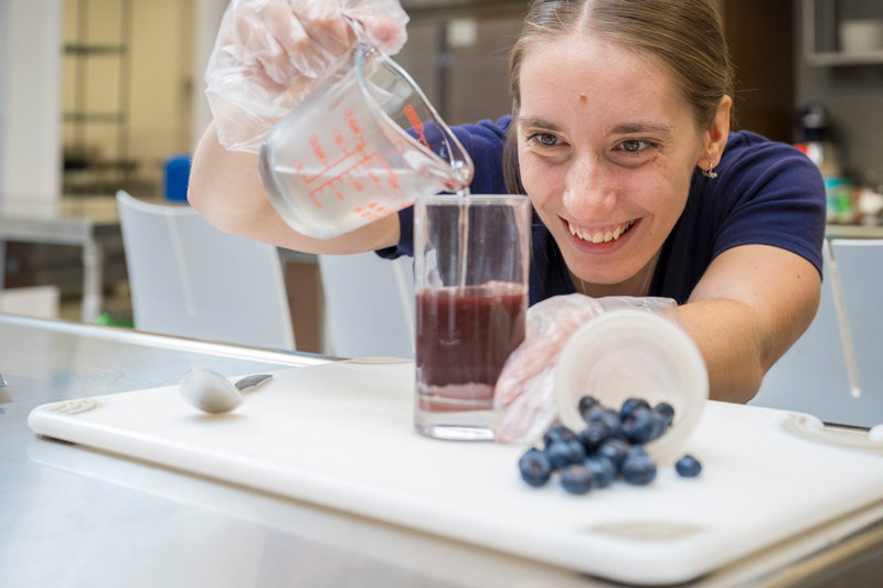 Katherine Rippon studies the effects of wild blueberry consumption on cognitive function and cardiovascular health