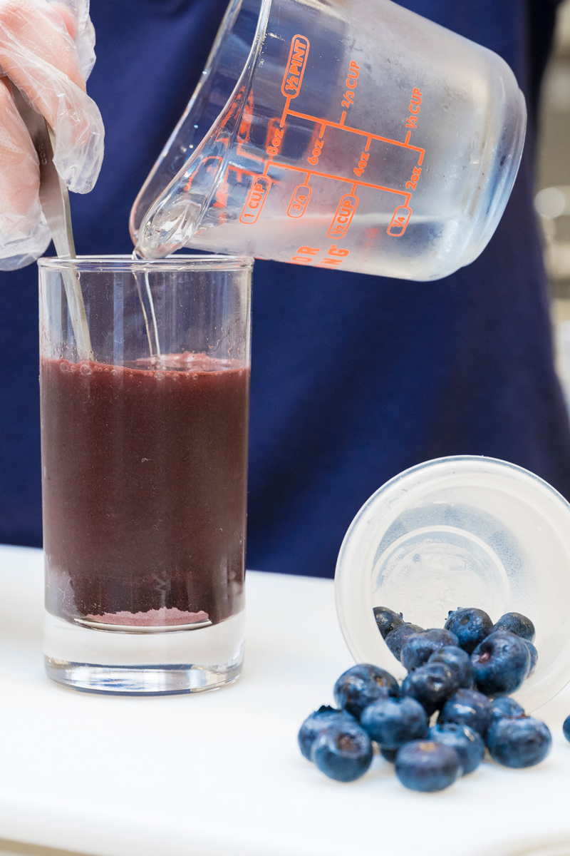 a beverage each day containing freeze-dried wild blueberry powder a beverage each day containing freeze-dried wild blueberry powder