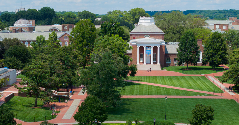 Aerial image of Memorial Hall Aerial image of Memorial Hall