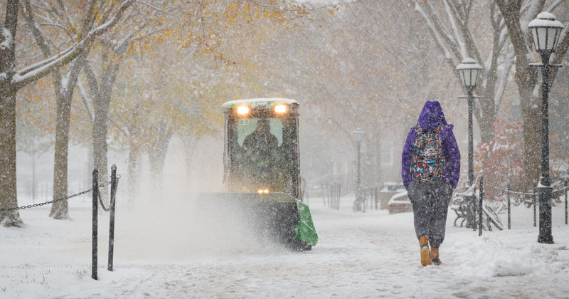 snow on campus