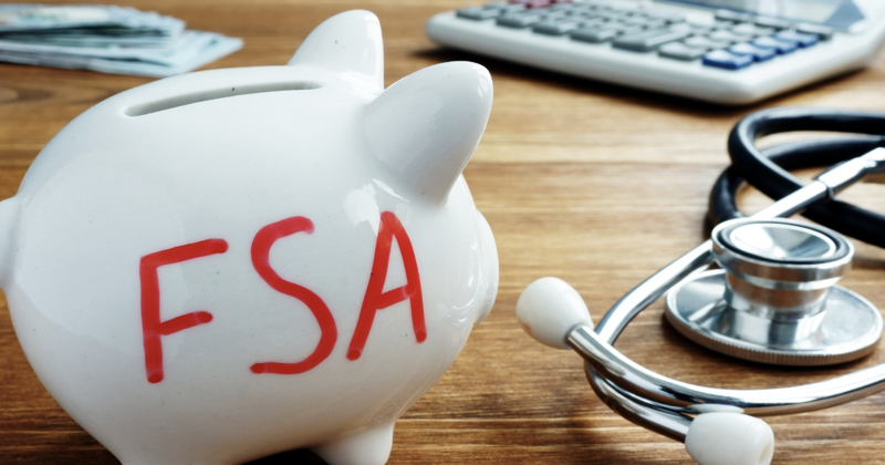 Piggy Bank and stethascope FSA