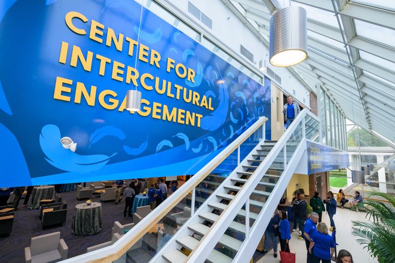 The Center for Intercultural Engagement is located in Perkins Student Center Suite 261.