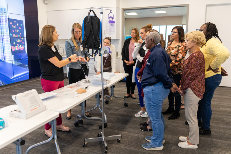 The professional development day served as an opportunity for school nurses to put their skills to the test in state-of-the-art simulations on asthma exacerbations, diabetic emergencies and seizures.