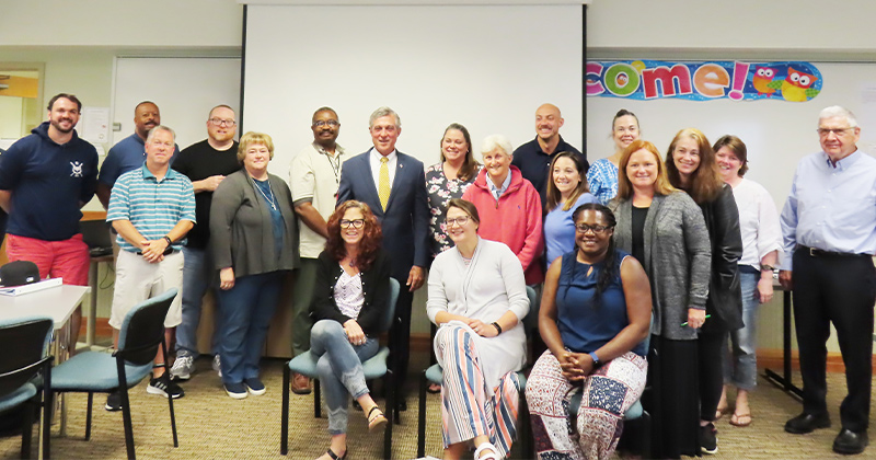 On the second day of the Democracy Project Summer Institute, Delaware Gov. John Carney discussed his connection to civics education and recommended several books that educators can access to further inform their lesson planning.