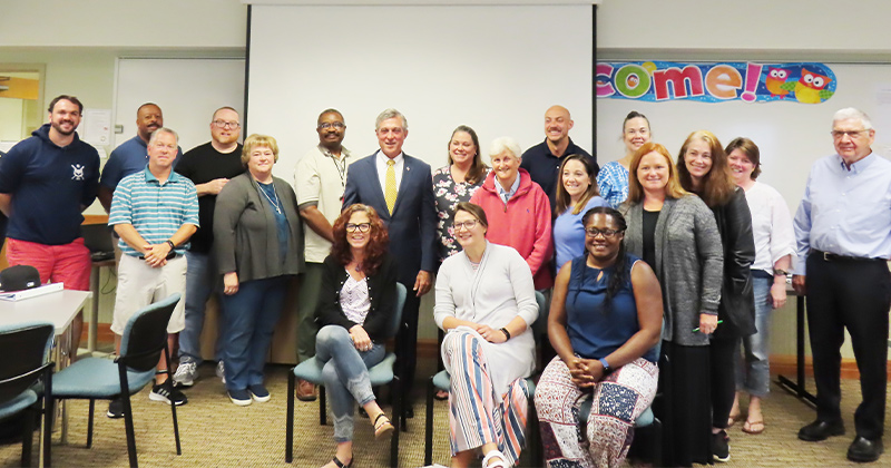 On the second day of the Democracy Project Summer Institute, Delaware Gov. John Carney discussed his connection to civics education and recommended several books that educators can access to further inform their lesson planning. On the second day of the Democracy Project Summer Institute, Delaware Gov. John Carney discussed his connection to civics education and recommended several books that educators can access to further inform their lesson planning.