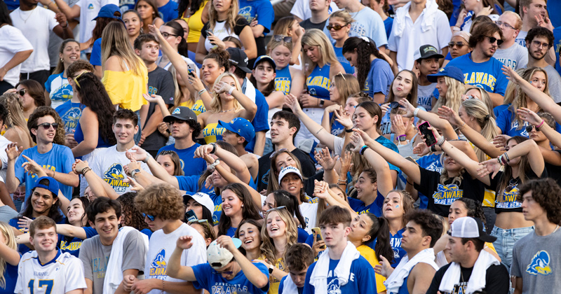 The first home game of the University of Delaware’s 2023 football season is Saturday, Sept. 16, against Saint Francis at Delaware Stadium. The first home game of the University of Delaware’s 2023 football season is Saturday, Sept. 16, against Saint Francis at Delaware Stadium.