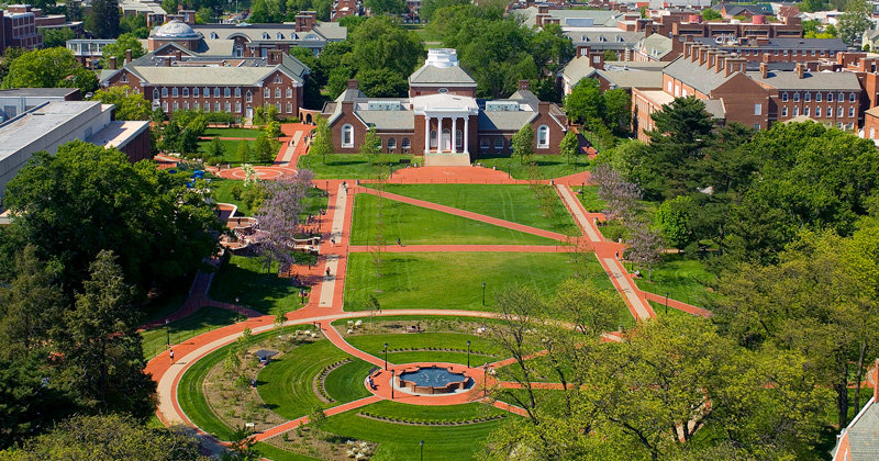 aerial image of campus