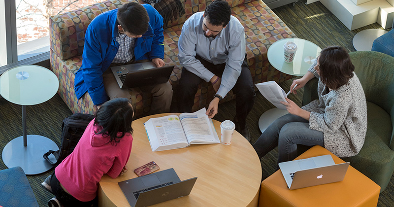 UD helps students collaborate with open spaces in many campus locations. UD helps students collaborate with open spaces in many campus locations.
