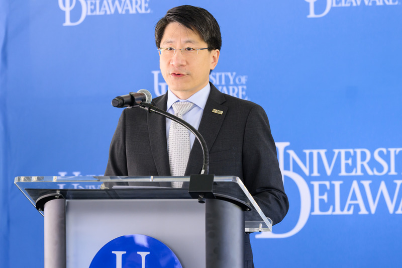 Kelvin Lee, UD interim vice president for research, scholarship and innovation and director of NIIMBL, the National Institute for Innovation in Manufacturing Biopharmaceuticals, said the SABRE Center will mark “an inflection point” in national competitiveness in the advanced manufacturing industry. The SABRE Center will complement the biopharmaceutical research and development activities of NIIMBL and the larger biopharmaceutical industry in Delaware and the broader region.