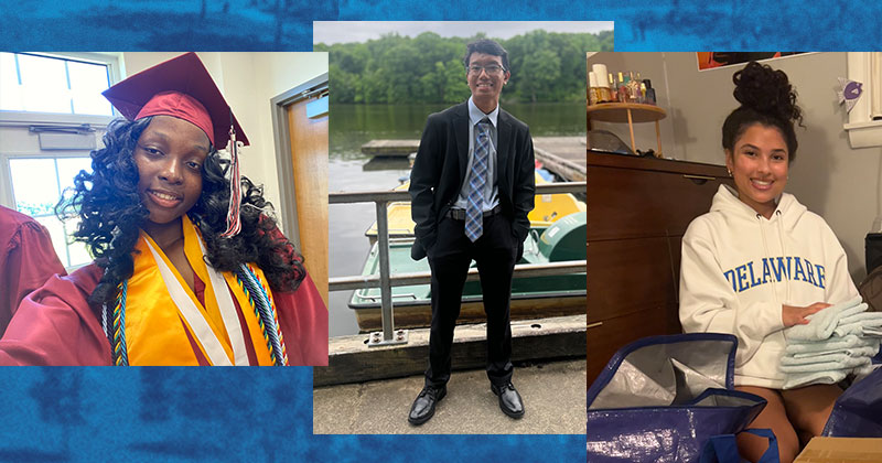 Incoming first-year students Maame Agyeman, Zaw Htoo and Ariana Fonda look forward to their UD experience. Incoming first-year students Maame Agyeman, Zaw Htoo and Ariana Fonda look forward to their UD experience.