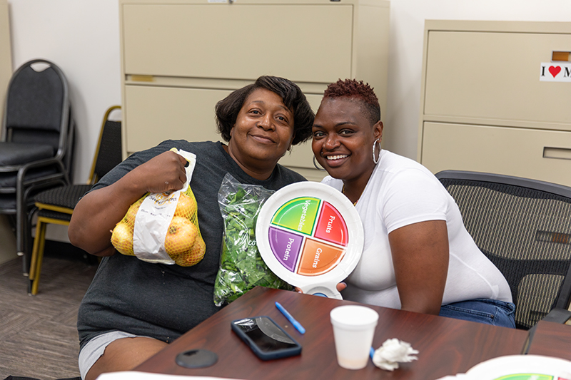Horizon House Natisha Clanton (left) and Lynique Crummell (right) participate in the fruit and vegetable prescription program weekly at Horizon House in Wilmington. Horizon House Natisha Clanton (left) and Lynique Crummell (right) participate in the fruit and vegetable prescription program weekly at Horizon House in Wilmington.