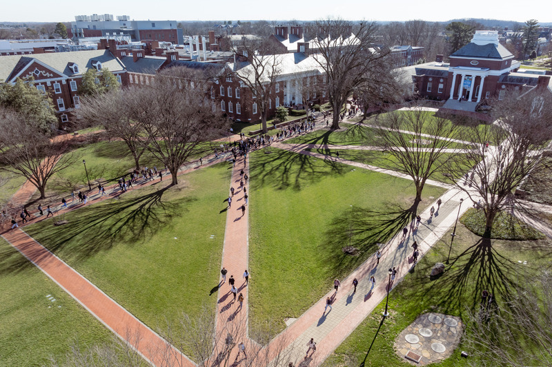 University of Delaware students make their way to class on Monday, Feb. 5, officially kicking off the spring 2024 semester.