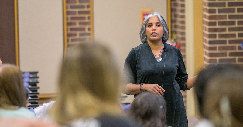 Anu Sivaraman, assistant professor of marketing, is promoting the idea of inclusive teaching as a way to ensure people of all backgrounds can learn effectively. Anu Sivaraman, assistant professor of marketing, is promoting the idea of inclusive teaching as a way to ensure people of all backgrounds can learn effectively.
