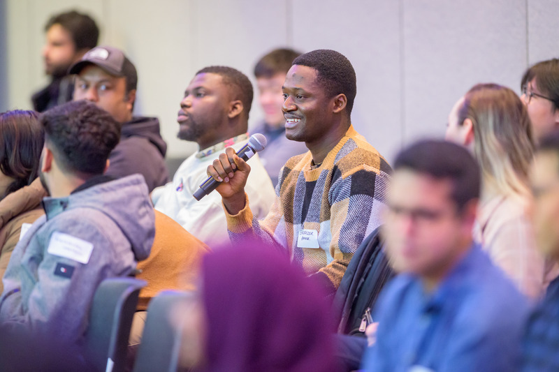 Audience members had plenty of questions for the panel at New Graduate Student Orientation.