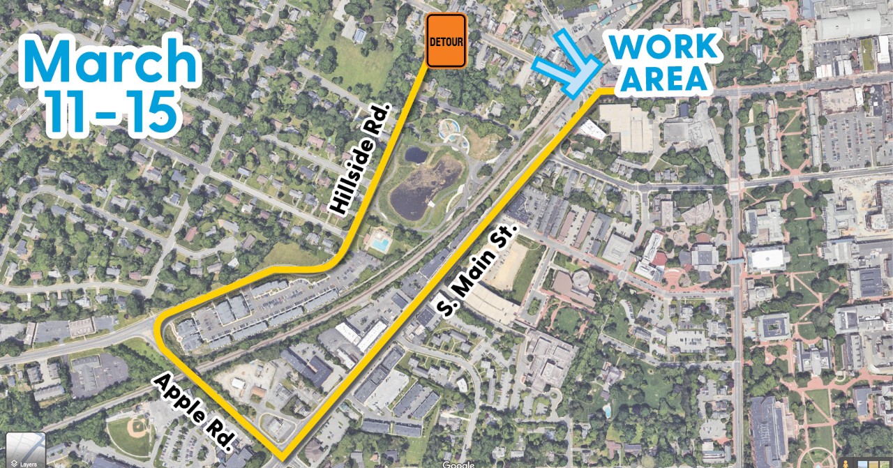 Map of road closure