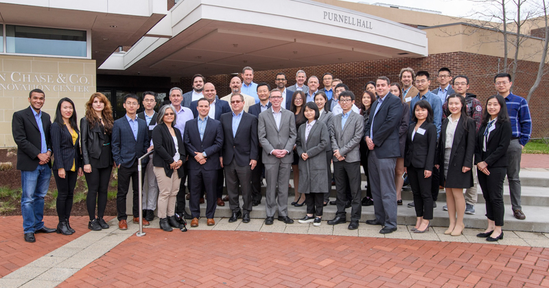 Financial Services Analytics participants and faculty attend the Lerner Data Science Day, where graduates were presented with awards.