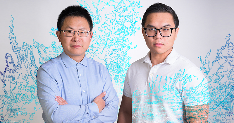 University of Delaware computer scientist Xi Peng and doctoral student Kien Nguyen are working to develop robust machine-learning methods that can accurately and reliably detect objects in seafloor data.