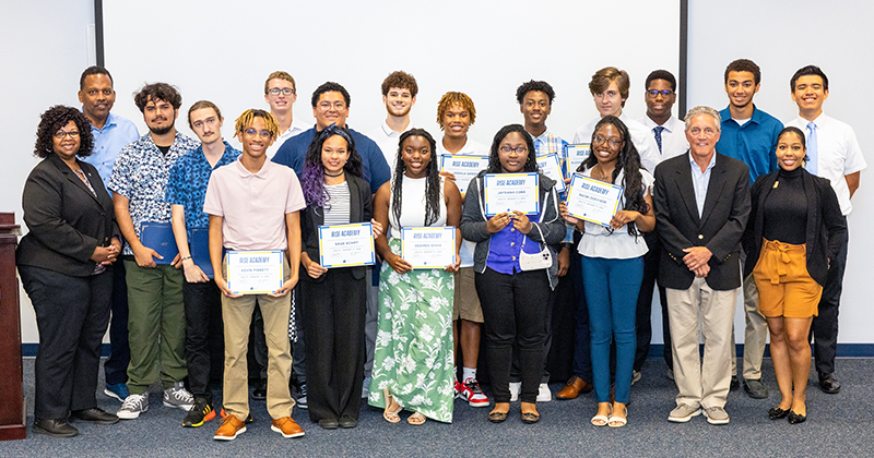 RISE academy participants presented their research findings and internship experiences during the program’s closing ceremony. RISE academy participants presented their research findings and internship experiences during the program’s closing ceremony.