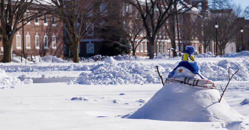 snow on campus