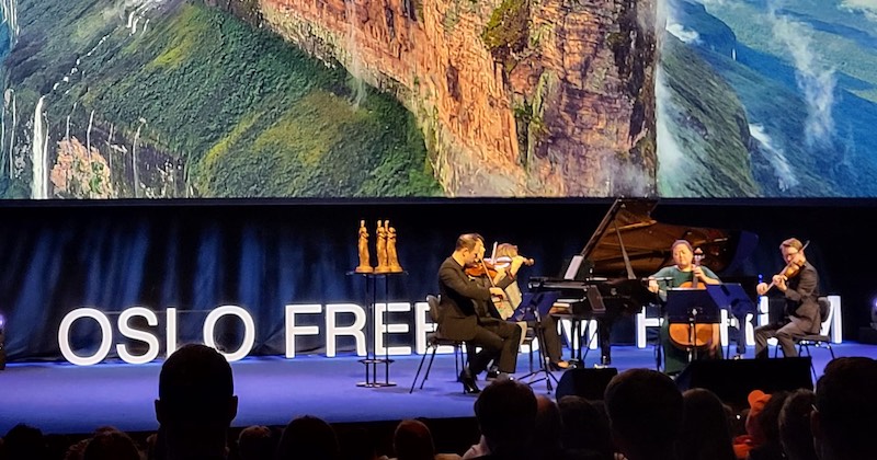 The Calidore String Quartet recently performed at the Oslo Freedom Forum. The Calidore String Quartet recently performed at the Oslo Freedom Forum.