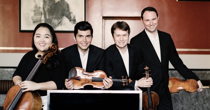 The Calidore String Quartet, (from left) Estelle Choi, Ryan Meehan, Jeremy Berry and Jeffrey Myers. The Calidore String Quartet, (from left) Estelle Choi, Ryan Meehan, Jeremy Berry and Jeffrey Myers.
