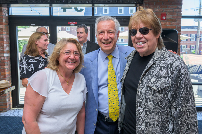 Thorogood, pictured with UD First Lady Eleni Assanis and President Dennis Assanis, is the first entertainer ever to receive the Medal of Distinction, which has been awarded by the University since 1979. Thorogood, pictured with UD First Lady Eleni Assanis and President Dennis Assanis, is the first entertainer ever to receive the Medal of Distinction, which has been awarded by the University since 1979.