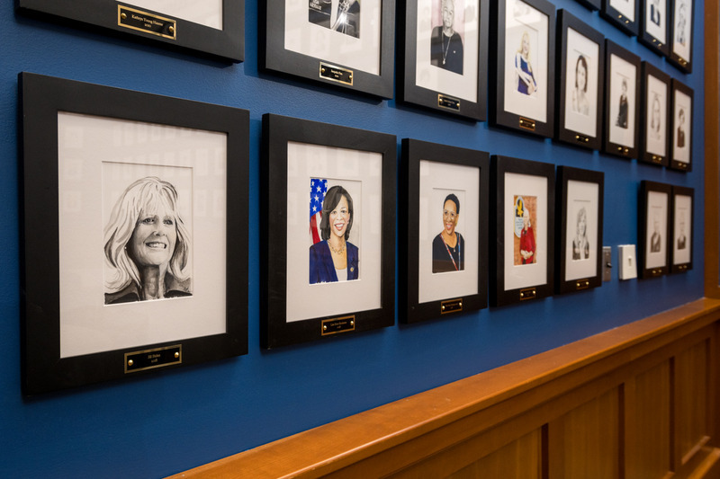 Portraits in the Women's Hall of Fame Art Exhibition
