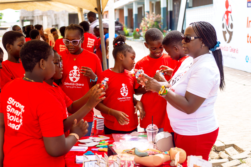 UD associate professor Oyenike (Nike) Olabisi used visual manipulatives to make science approachable at the GirledUp Ghana science fair. UD associate professor Oyenike (Nike) Olabisi used visual manipulatives to make science approachable at the GirledUp Ghana science fair.