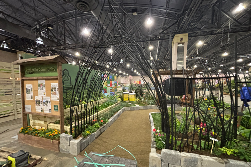 UD Flower Show Club members recreated The Spring Gardens community garden located in Philadelphia for their exhibit in the Philadelphia Flower Show. The students embodied the flower show’s theme “United by Flowers” with their exhibit, receiving bronze in their category.