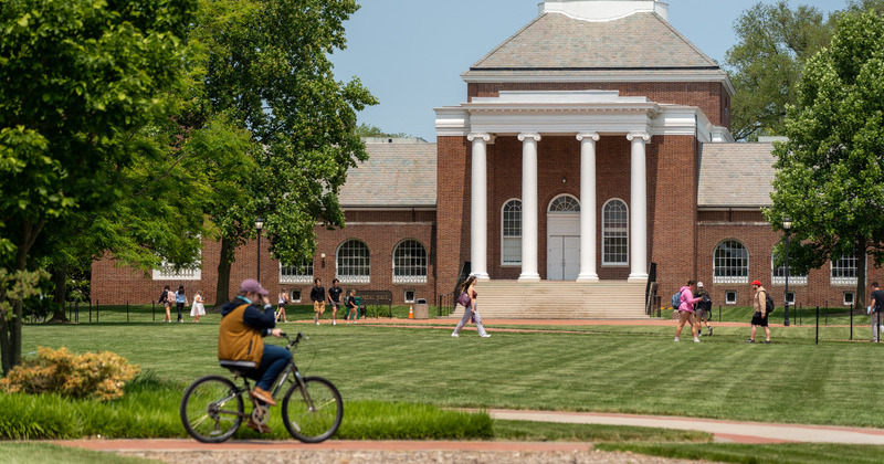 University of Delaware students on The Green