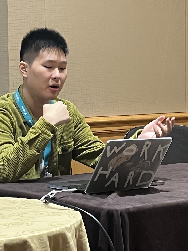 Wenhan Ying presents his new dance software to the National Dance Education Organization conference in Seattle in October. Wenhan Ying presents his new dance software to the National Dance Education Organization conference in Seattle in October.