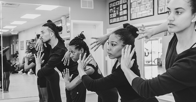 Cast members rehearse “The Artistry and Activism of Frances Harper.” 